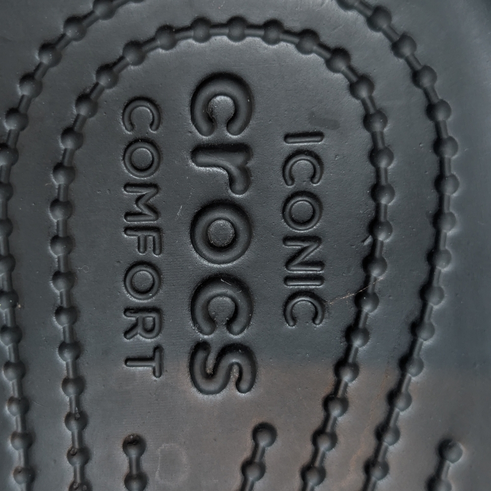 CROCS Iconic Comfort Slide On Slip On Sandal Shoes Black Men's Size 7 - Picture 13 of 13